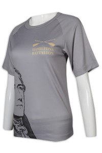 T1008 Custom T-Shirt 100% Polyester Women's Short-sleeved Printed Color Matching T-Shirt Shop